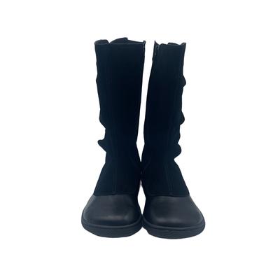 Зимние высокие ботинки из натуральной кожи босиком с меховой подкладкой внутри, женские, с подошвой с нулевым перепадом, легкие, с широкой носочной частью