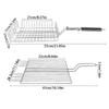 Очень большая решетка для барбекю, складной коврик-сетка для барбекю, практичная корзина для жарки рыбы, рыба, стейк, овощи
