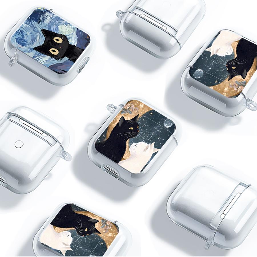 Мультяшный Кот Прозрачные Чехлы Для Наушников Чехол Для Airpods 4 Pro 2 Pro3 1 Pro2 3
