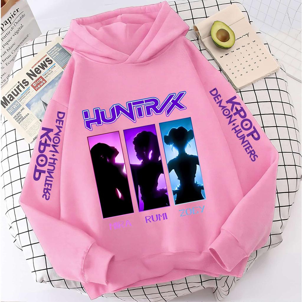 Hoodies Sweatshirts Girls Cartoon Printed Children's Girls Hooded Sweatshirt Children's Fashionable Casual Top Girls' Clothing