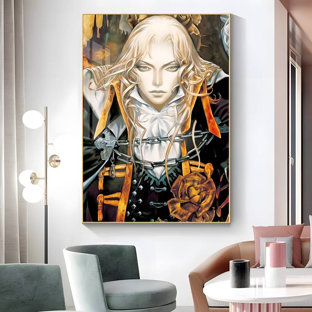 1 шт. Игровой плакат-наклейка Castlevania, водостойкая настенная art для гостиной, спальни, домашнего декора