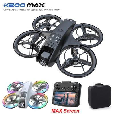 K200 MAX Мини Дрон Бесколлекторный БПЛА 4,5-дюймовый MAX Экран Пульт дистанционного управления 2,4G Оптический поток Удержание высоты Складной RC Квадрокоптер