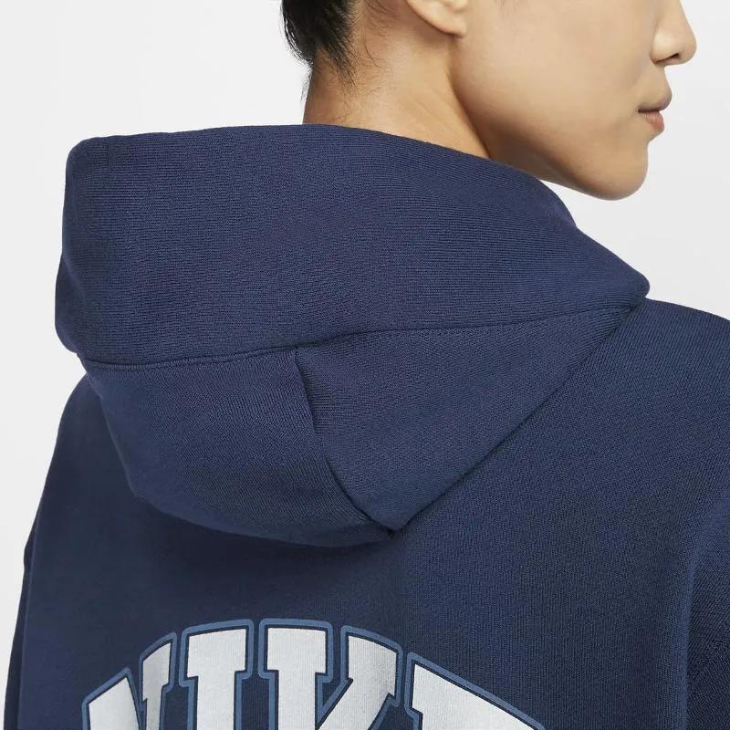 Nike Спортивная одежда Phoenix Fleece Толстовка с капюшоном и надписью, с длинными рукавами, женская толстовка, темно-синий HV1743410