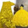 3D Вышитая Цветочная Сетчатая Ткань для DIY Шитья Вышитая Кружевная Одежда Свадебное Платье Вышивка Ткань для Одежды 5 ярдов
