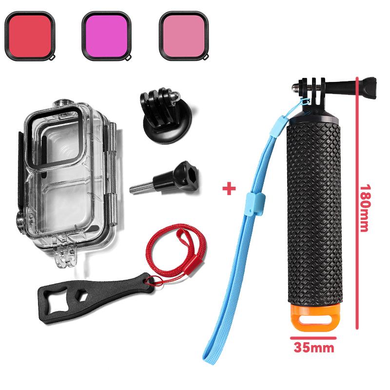 Водонепроницаемый защитный чехол для экшн-камеры DJI Osmo Action 2, аксессуары для дайвинга 60M/196FT, подводный защитный чехол