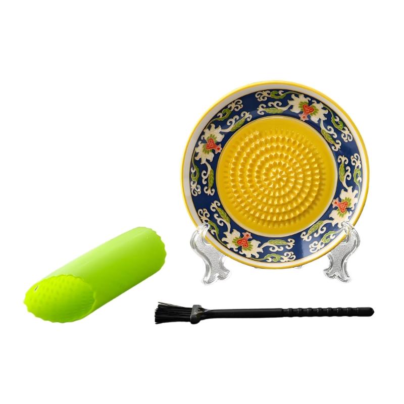 Efficient Ceramic Garlic And Fruit Grater With Embossing Design Gingers Grinder Plate For Home Cooking And Camping Trip