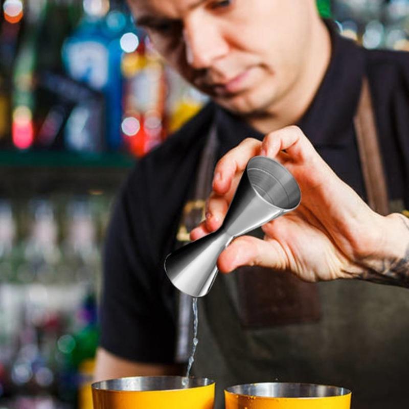 Measuring Cups Cocktail Jigger Cocktail Shaker Stainless Steel Liquid Mini Espresso Shot Glass Kitchen Bar Accessories