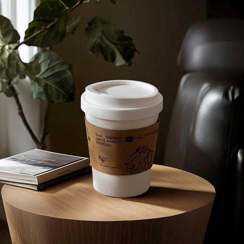 Tabletop Coffee Cup Trash Can Swing Open Cover Great For Kitchen Living Area Or Workplace