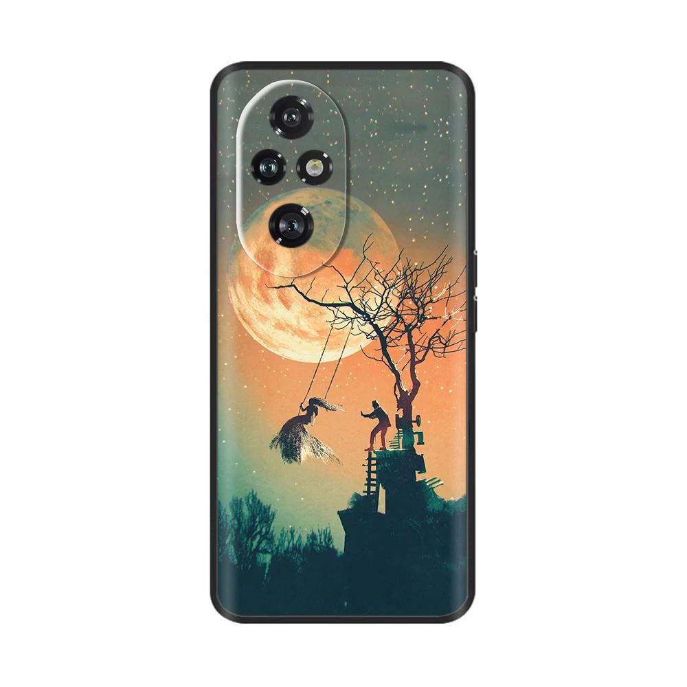 Чехол для Honor 200 Pro Милый Мягкий Силикон ТПУ Чехол Funda для Honor 200 Pro honor200 Чехол для Телефона Черный Capas Для Honor 200 Lite