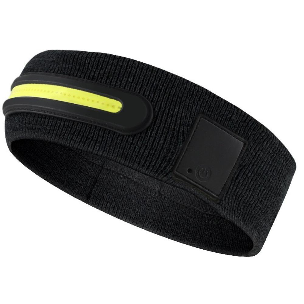 USB Luminous Running Hat Elastic Sports Light Head Hat Unisex LED Light Headband Exercise