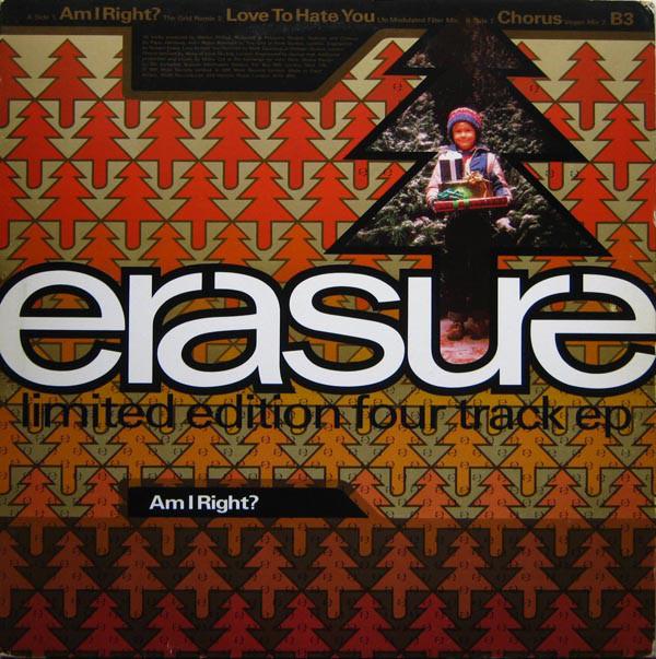 12-дюймовая пластинка ERASURE Am I Right L12MUTE134 Mute 1992 UK Dance Electronica Б/у