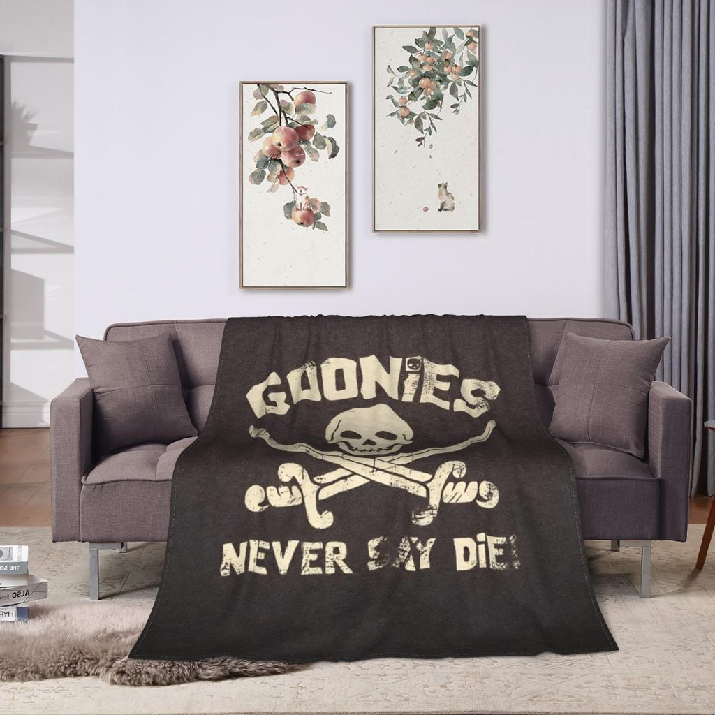 The Goonies Never Say Die Super Soft Blankets Camping Plush Throw Blanket Novelty Couch Chair Flannel Bedspread Sofa Bed Cover
