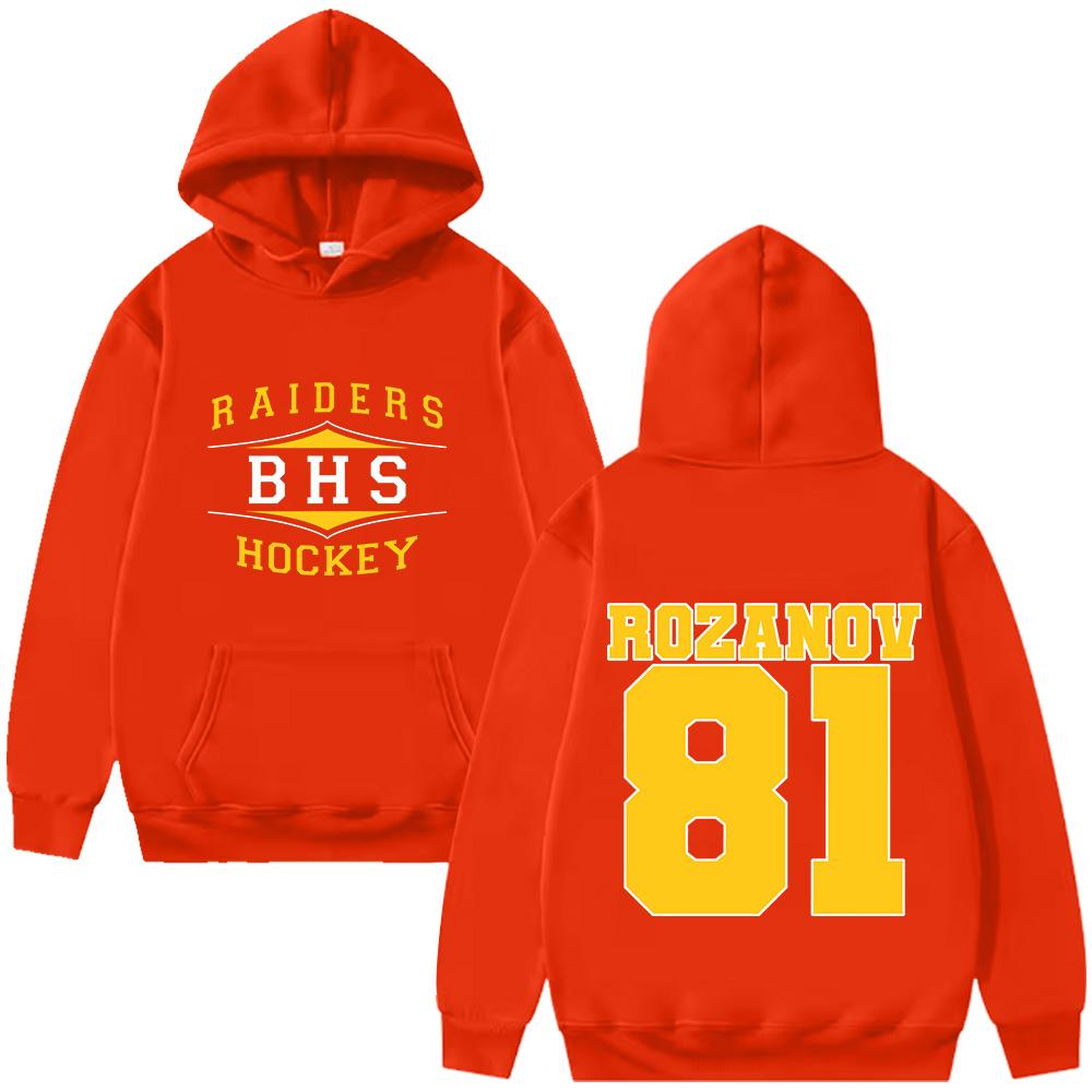 Илья Розанов RAIDERS BHS HOCKEY Толстовки Подогреваемое Соперничество РОЗАНОВ 81 Одежда Новая Модная Женская Мужская Толстовка Пуловер Уличная Толстовка