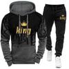 Fashion Set Men's Fashion Casual Hoodie+pants Set Men's Outdoor Sportswear Hooded Sweatshirtjogging Pants Pullover Customization