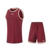 Li Ning Профессиональная баскетбольная серия Футболка с круглым вырезом в полоску Спортивный повседневный простой комплект шорт Баскетбольный комплект Мужской баскетбольный комплект Чжэцзян-Красный AATV001-13