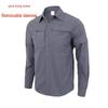 Мужская быстросохнущая трансформируемая куртка-рубашка для активного отдыха: Весна/Лето/Осень, Съемный длинный рукав, Большой размер, Повседневный крой