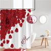 4 Styles Red Rose Shower Curtain Bathroom Set Valentine's Day Series Pattern Waterproof Bathroom Mats Rugs Carpets Toilet Lid Cover Set