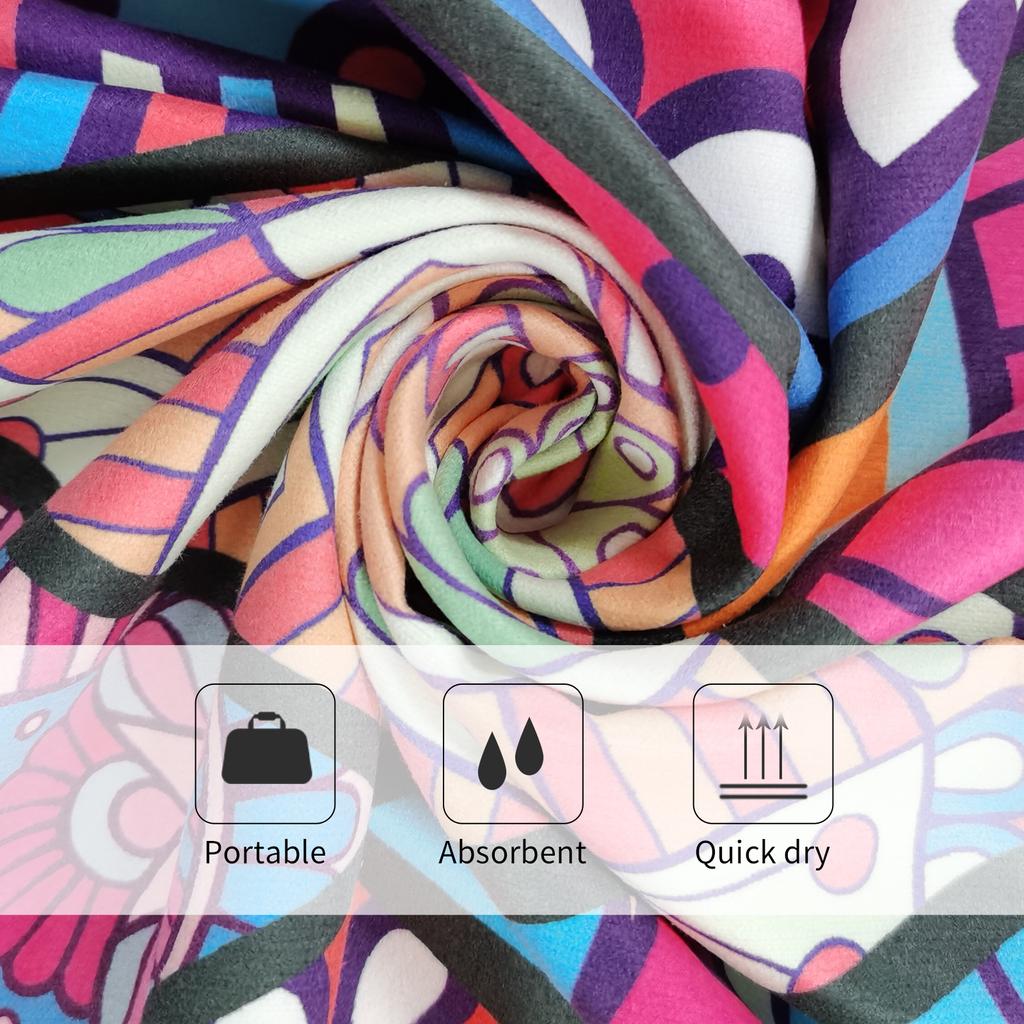 Multiple Types Microfiber Blanket Quick Drying Beach Towels, Oversized Printing Towel, Super Absorbent Pool Towel Blanket 1PC