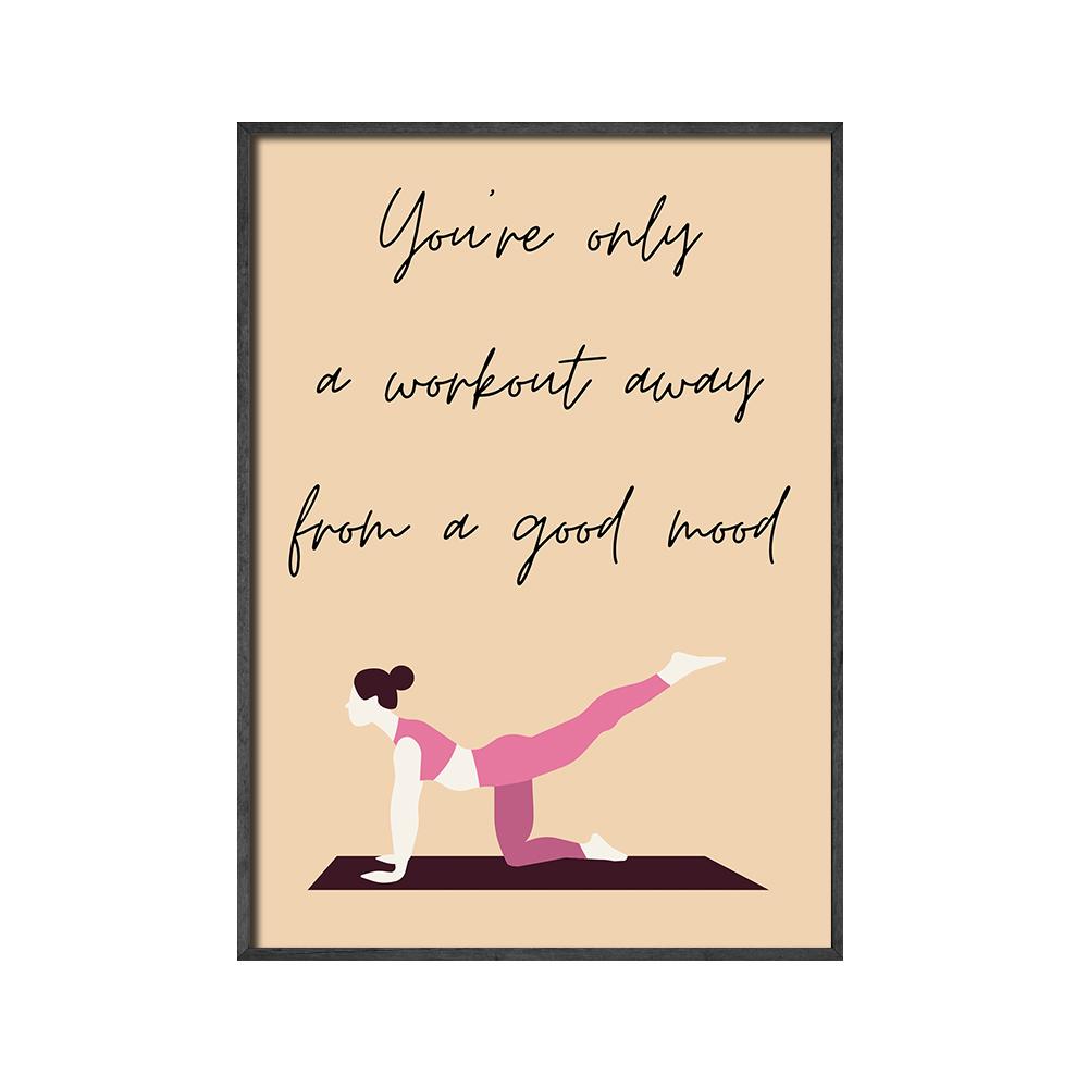 Пилатес Тренировка Графика Плакат Печать На Холсте Декор Стены Зала Йоги, Пилатес Подарок Бодибилдинг Руководство Фитнес Спортзал Картина Картина