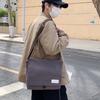 Canvas Bag Men's Messenger Bag Large Capacity Simple Casual Student Shoulder Bag Trendy Messenger Bag Women
