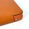 Hermes Azap Интеграл Длинный кошелек Кошелек на молнии по периметру Кожаный Оранжевый