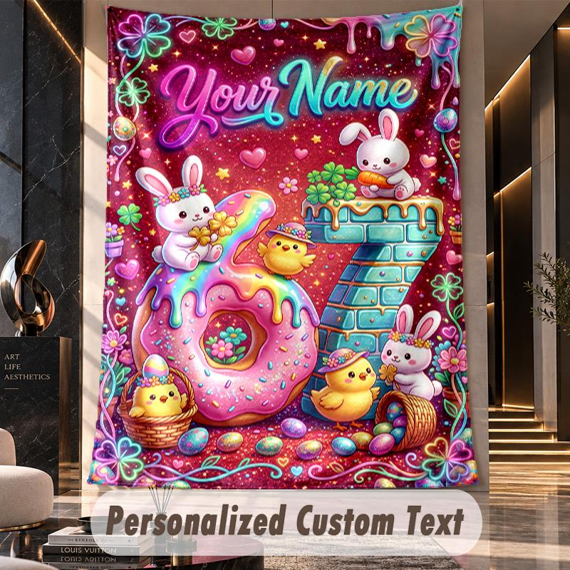 Celebration Party (14) Theme Custom Tapestry Personalized Custom Name Text Wall Hanging Tapestry Home Decor Background Cloth