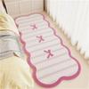 Неправильный ковер для спальни Милый бант Напольный коврик Мягкие пушистые коврики для ног Прикроватные ковры Милый коврик для девочки Ковры для украшения дома