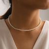 Personalized Simple Fashion Pearl Necklace Collarbone Chain Pearl Pendant Sweater Chain Jewelry