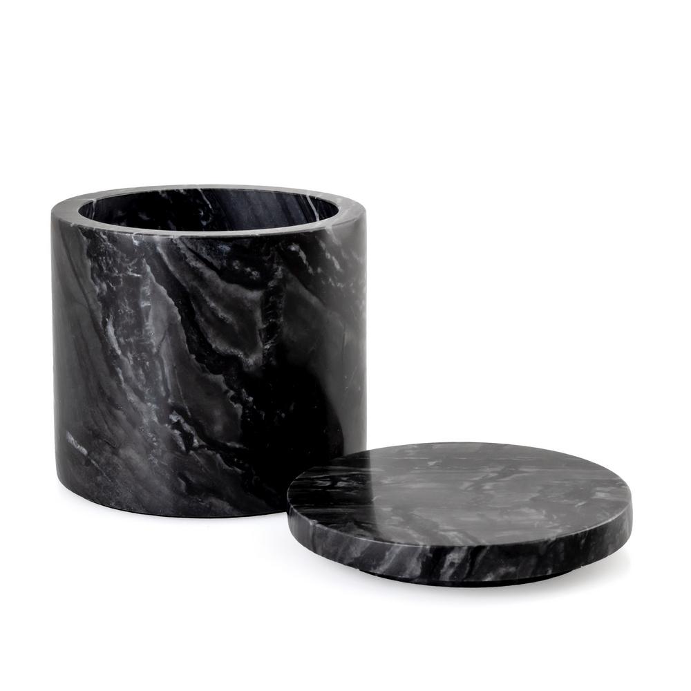 Q-BATH PREMIUM DECOR 1527 cosmetic container black gray marble
