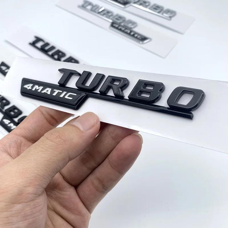 2017 3D ABS Glossy Black Silver Letters GLB35 Turbo 4matic Emblem for Mercedes Benz AMG Car Fender Trunk X247 Rear Logo Sticker LG0