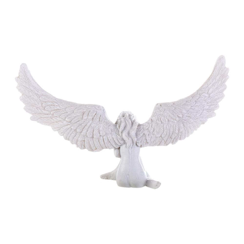 Gift Peaceful Prayer White Angel Angel Wing Statue Garden Ornaments Bookcase Figurine Resin Crafts