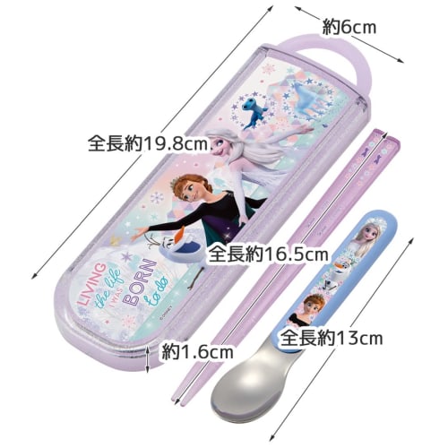 Skater Antibacterial Chopsticks Spoon Set Disney Frozen 22 Made In Japan CCA1AG-A