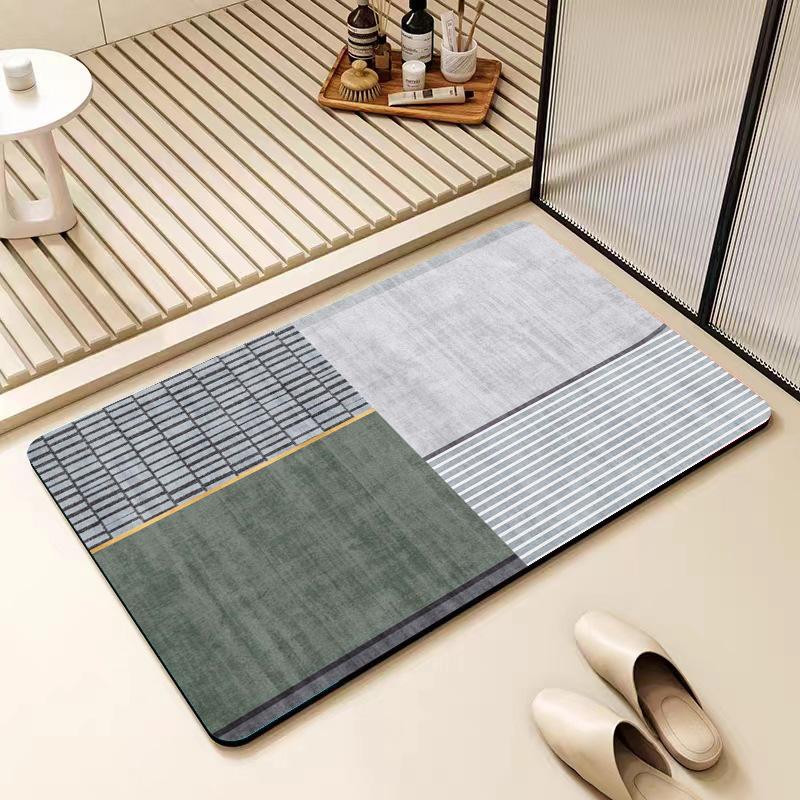 Nordic Simple Diatom Mud Напольный коврик для туалета, ванной комнаты, противоскользящий коврик, впитывающий коврик для двери ванной комнаты