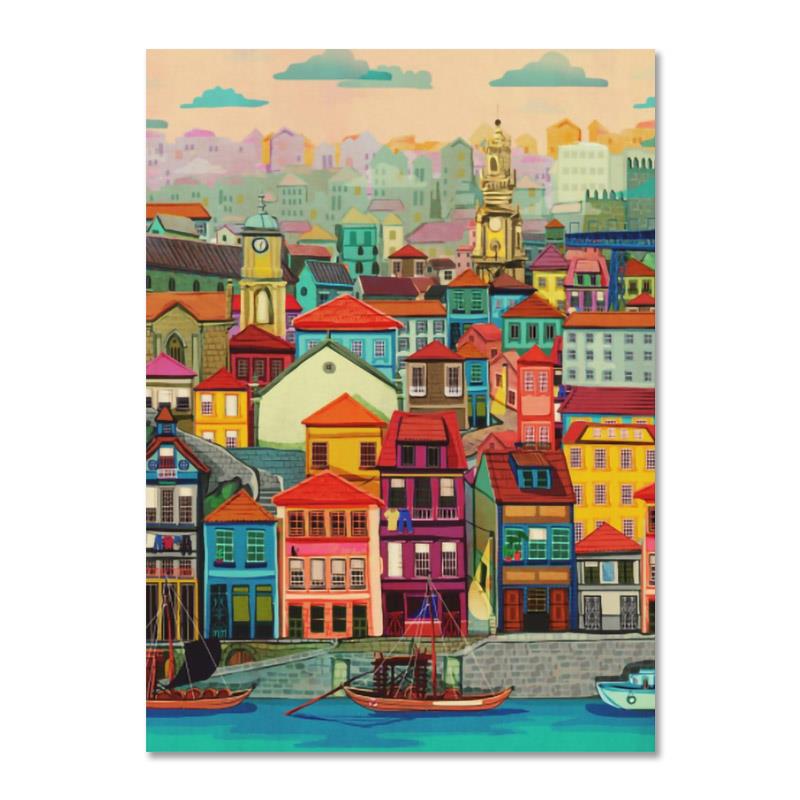 Travel City Posters Barcelona Turkey Italy Landscape Canvas Painting Nordic Living Room Home Decor Wall Art Pictures Cuadros