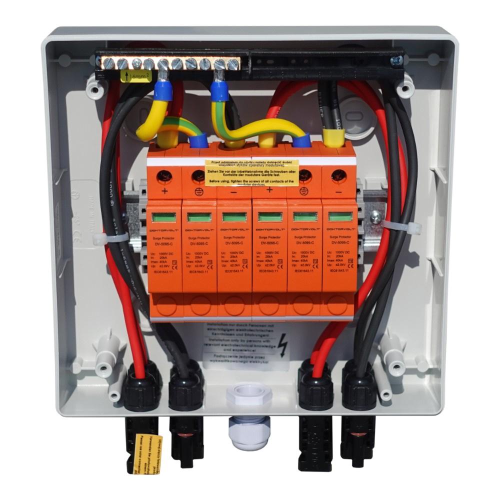 Photovoltaic Solar 2-String DC 1000V T2 Distribution Box