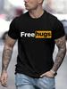 Casual Mens T Shirts Free Love Pritned Summer O-Neck T-shirt for Men Clothes Short Sleeve Top Tee Shirt Funny Streetwear T-shirt