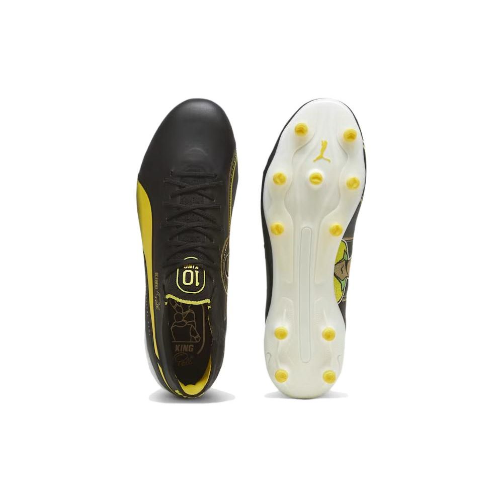 Puma Мужские кроссовки King Ultimate Pelé FG AG Legend Pack Black White Pelé-Yellow 107825-01