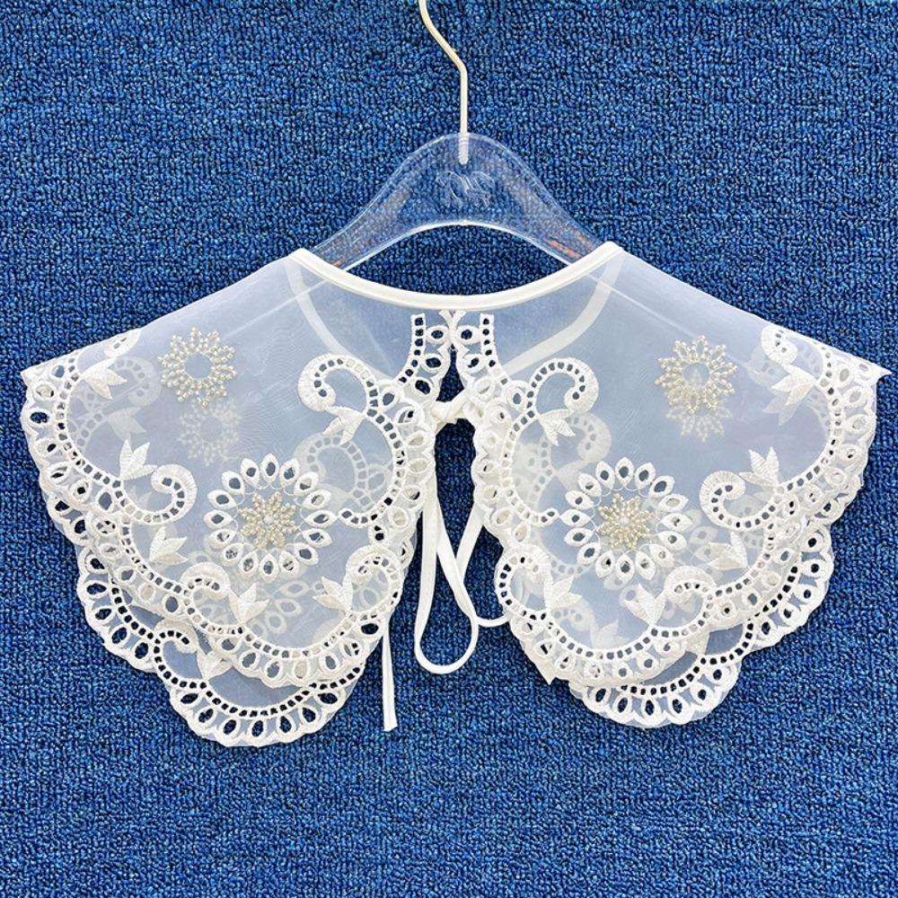 Women's Lace Collar Detachable Shirt Cloak Fake False Collars Dress Blouse Decor