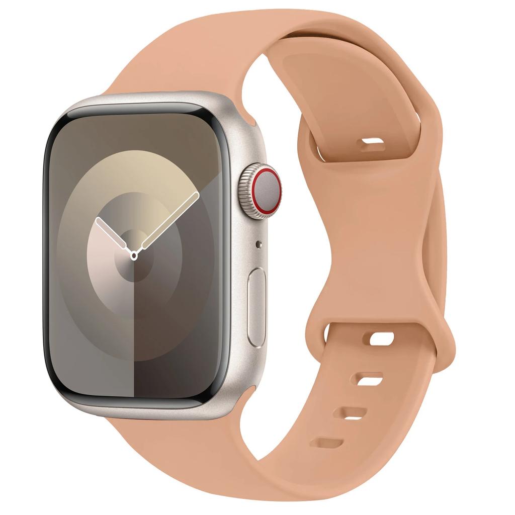 Силиконовый ремешок для Apple Watch Band 45 мм 44 мм 41 мм 40 мм 42 мм 46 мм ultra 49 мм Спортивный браслет correa серия 11 7 8 9 10 4 3 5 6 se