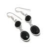 Серьги ручной работы из стерлингового серебра 925 пробы с черной шпинелью 1,85 дюйма C5M94