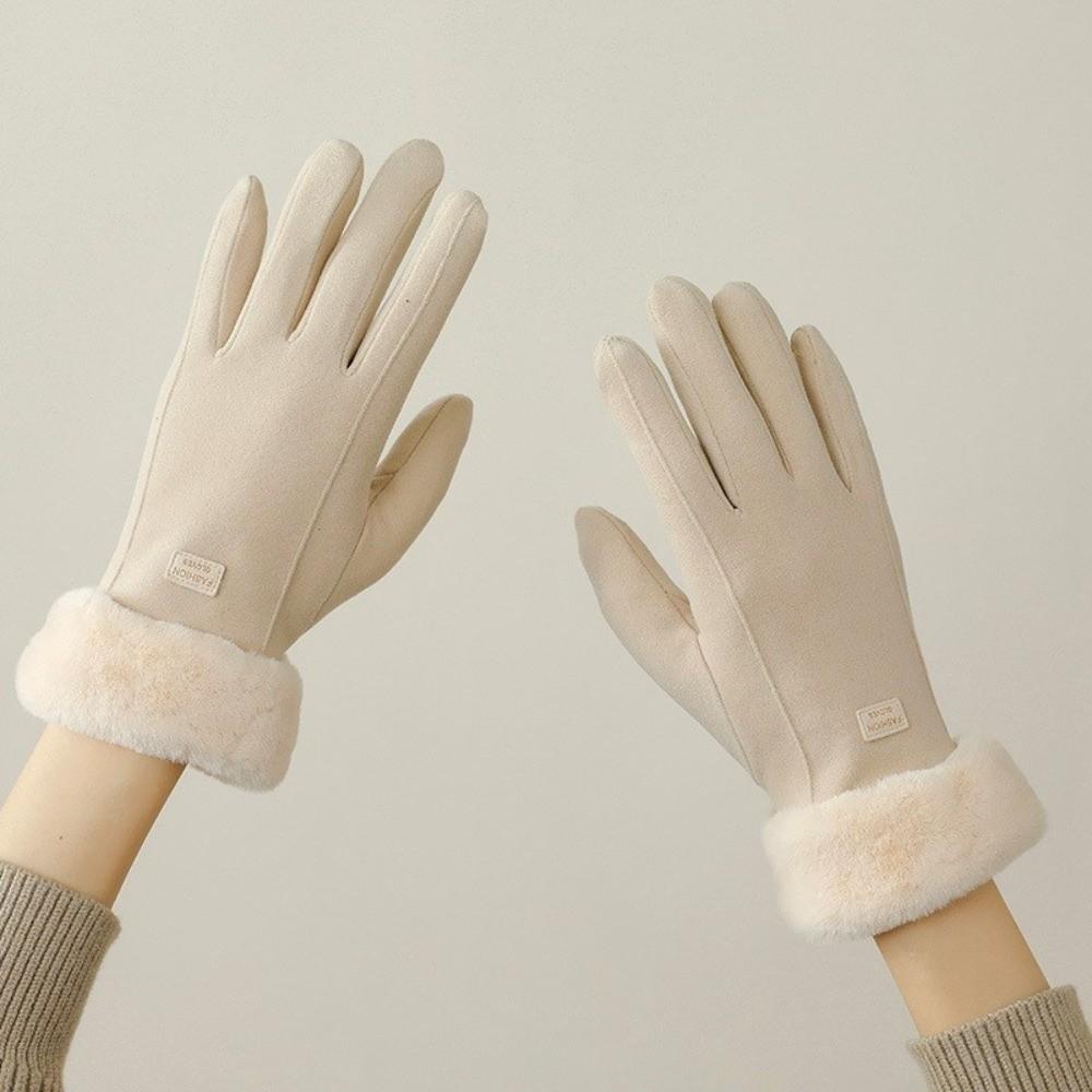 Мягкие перчатки-митенки с откидным верхом на 2 пальца, из полар-флиса, плюшевые, утолщенные, женские, противохолодовые, для улицы