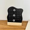 Wood Perpetual Calendar Desktop Acrylic Calendar Stand Week Month Day Display Desk Decor for Home Office Shop Bar