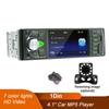 4.1" HD IPS Screen Car MP5 Player Smart BT FM USB AUX Car Radio Hands-free Colorful Lights Video Output Vehicle Player