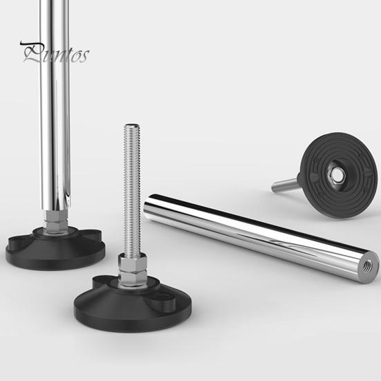 1 пара опорных ножек для мебели, регулируемые телескопические стойки из нержавеющей стали, простая установка, опорные ножки с противоскользящими накладками для кровати, дивана, комода, телевизора