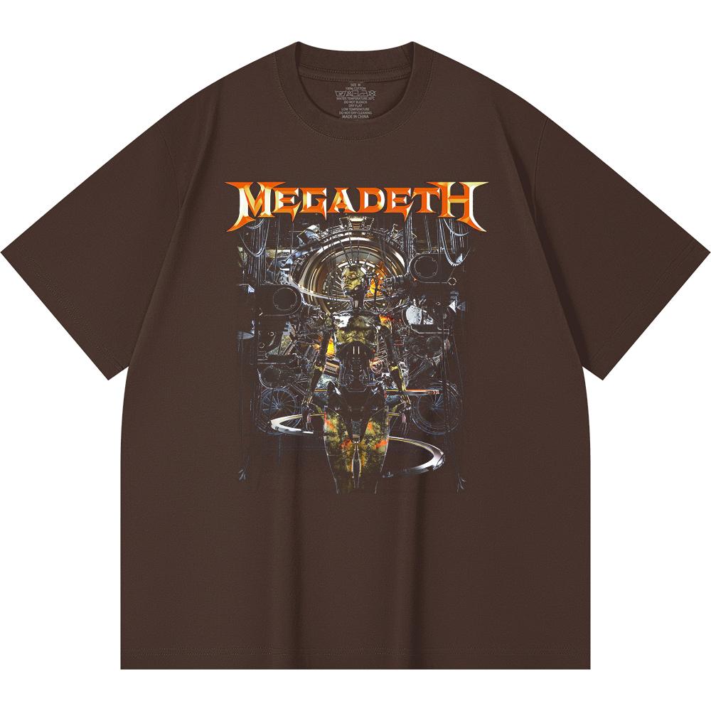 Хлопковая футболка плотностью 230 г/м² 100% Хлопок Heavy Metal Футболка с принтом рок-группы Популярная музыка Унисекс Тяжелая хлопковая футболка