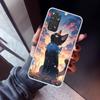 Милый черный кот Мяу Аниме Чехол для телефона Для Xiaomi Redmi Note 10 11 12 13 14 15 Pro Plus 11S 12S 14S 11T 11E 10S Мягкий ТПУ Задняя крышка