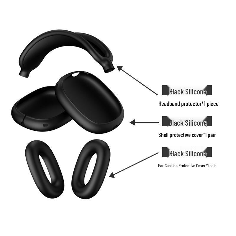 Силиконовый защитный чехол для AirPods Max: Мягкий корпус наушников для Bluetooth-наушников