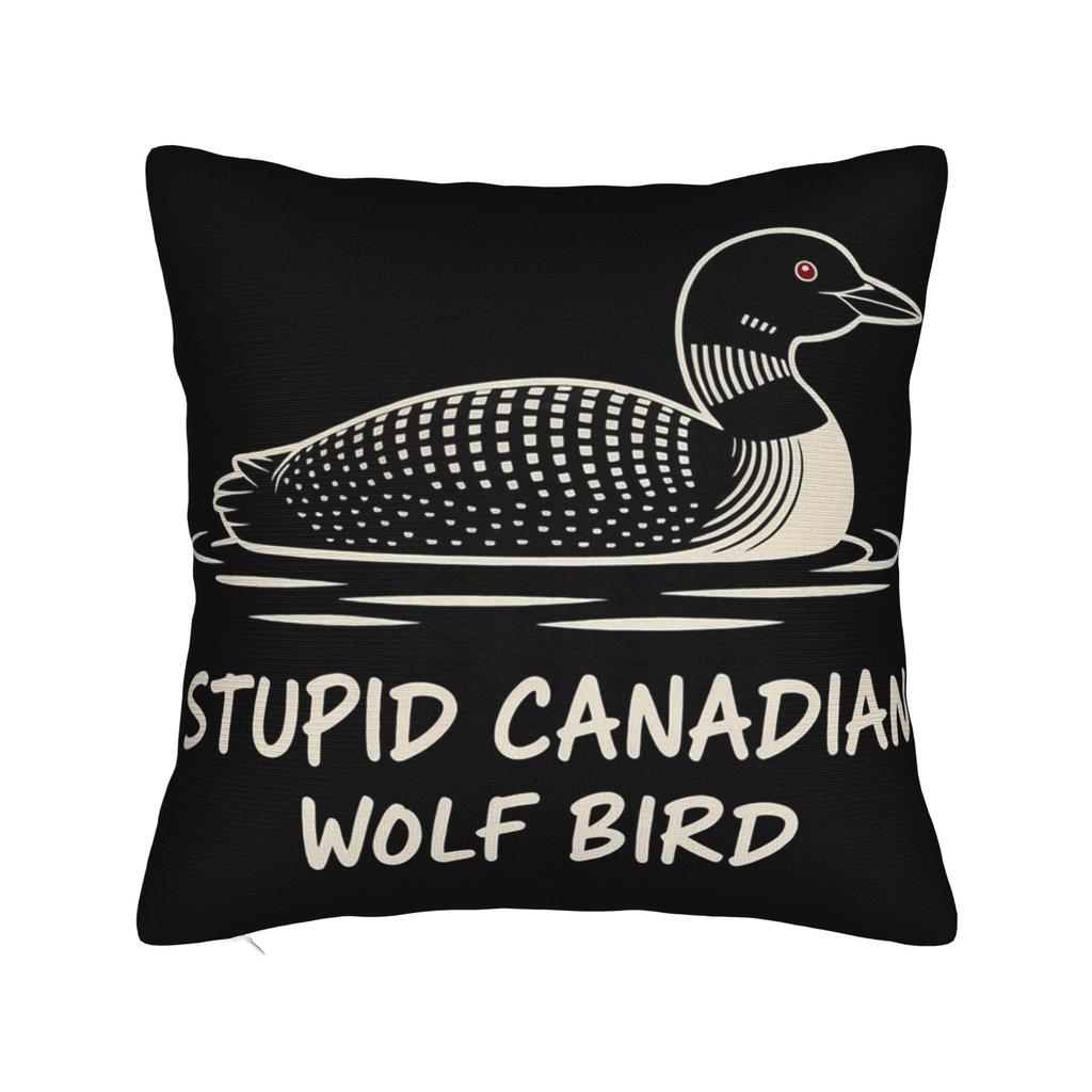 Decorative Pillow Cover Heated Rivalry Stupid Canadian Wolf Bird Product Sofa Pillow Case Cover Square Multi Size