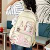 Lightweight Letter Pattern Nylon Travel Backpack For School And Outings Weekend