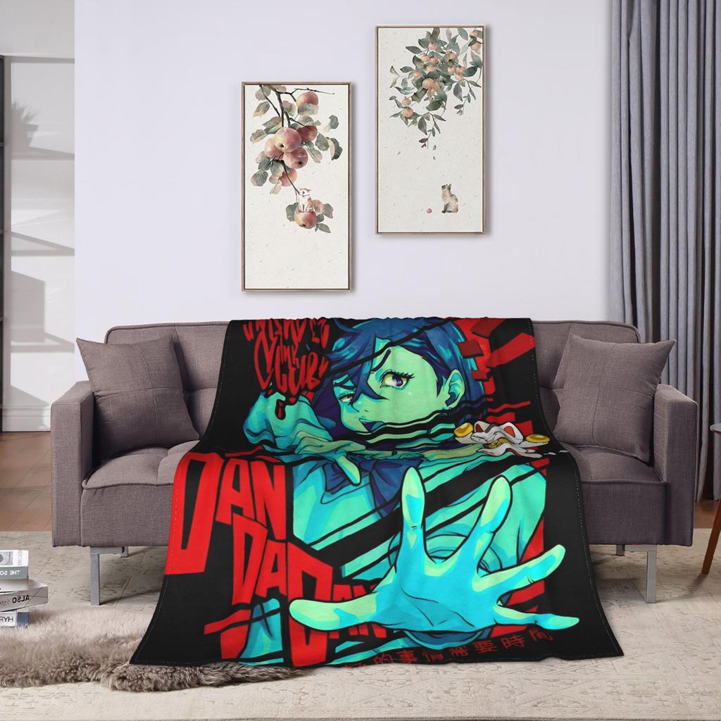 MOMO Dandadan Super Warm Blanket Decorative Plush Throw Blanket Aesthetic Outdoor Flannel Bedspread Sofa Bed Cover